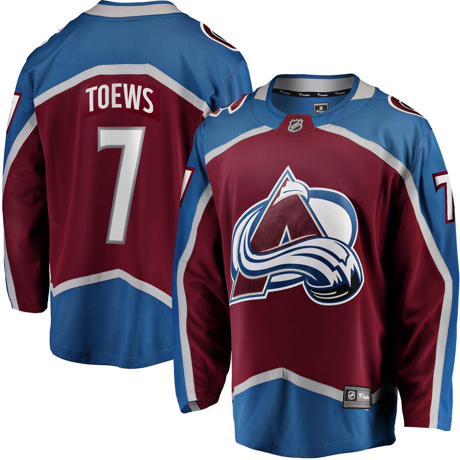 Men's Colorado Avalanche Devon Toews Fanatics Branded Burgundy Home Breakaway Player Jersey