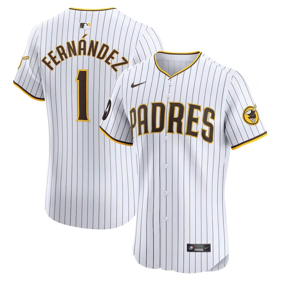 Men's San Diego Padres Tony Fernández Nike White Home Elite Sponsor Patch Player Jersey