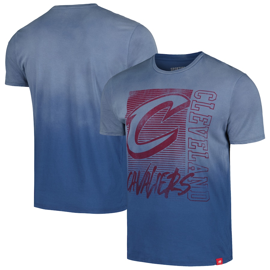 Unisex Cleveland Cavaliers Sportiqe Navy Bingham Sun-Fade T-Shirt