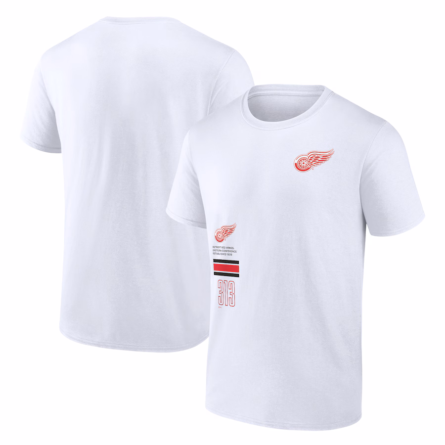 Men's Detroit Red Wings Fanatics White Represent T-Shirt