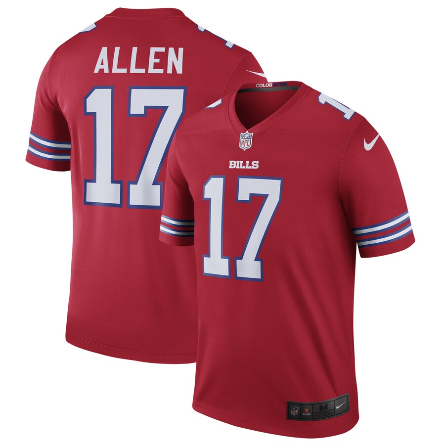 Men's Buffalo Bills Josh Allen Nike Red Legend Player Performance Top