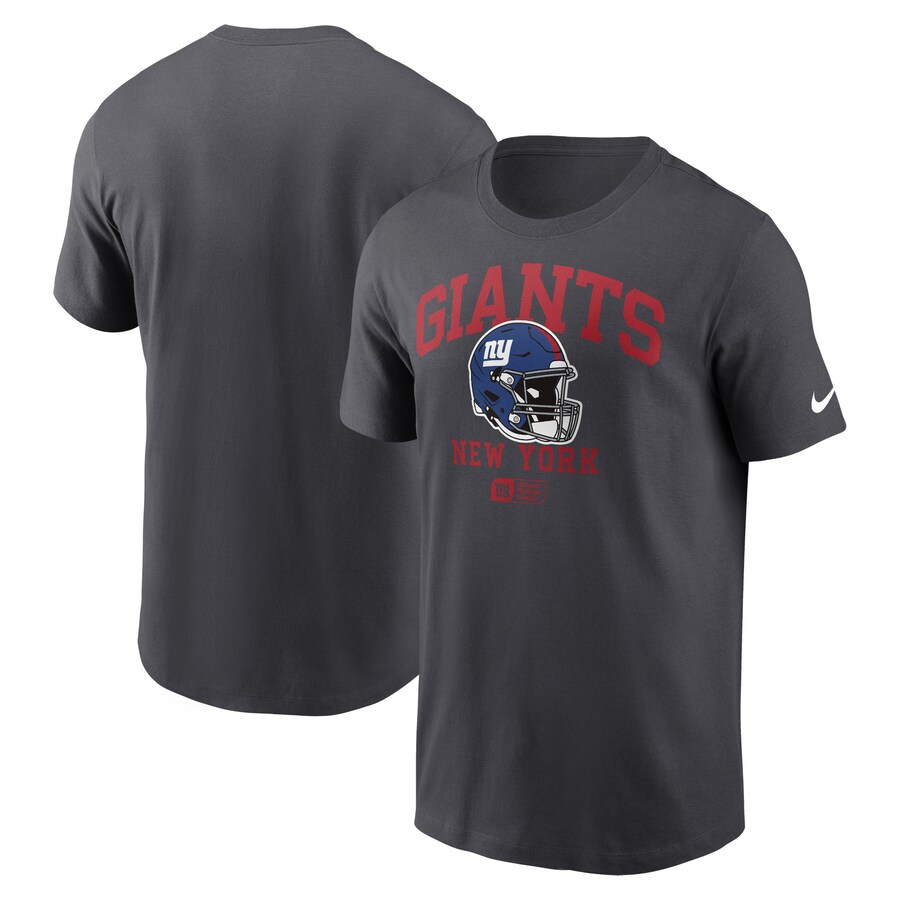 Men's New York Giants Nike Anthracite Helmet Essential T-Shirt