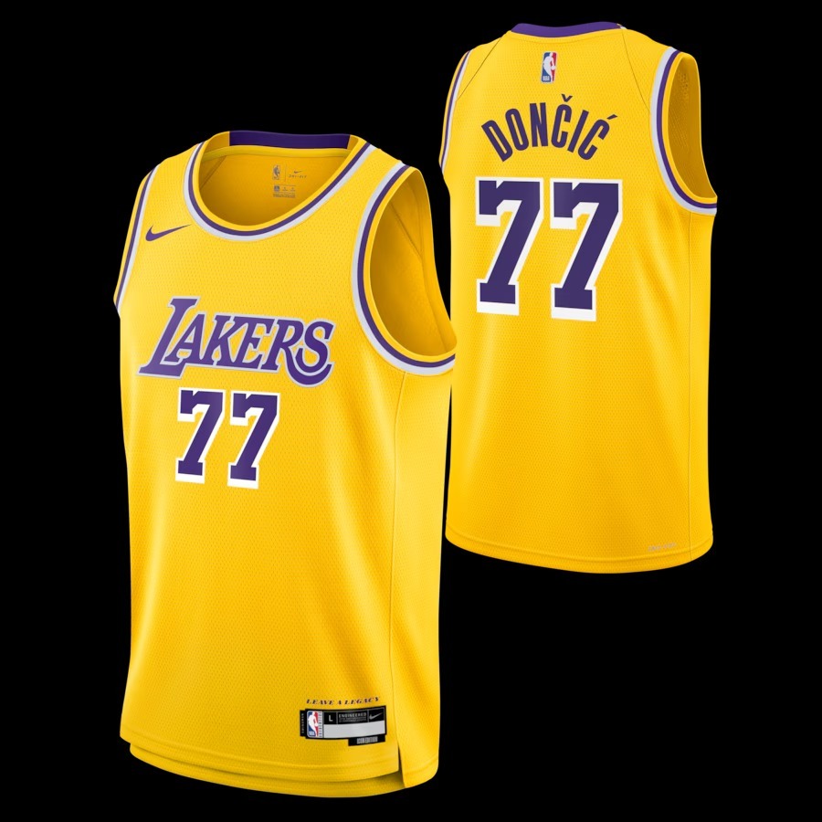 Youth Los Angeles Lakers Luka Dončić Nike Gold Swingman Jersey - Icon Edition