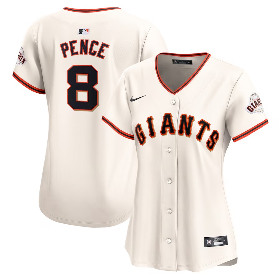 Women's San Francisco Giants Hunter Pence Nike Cream Home Limited Player Jersey
