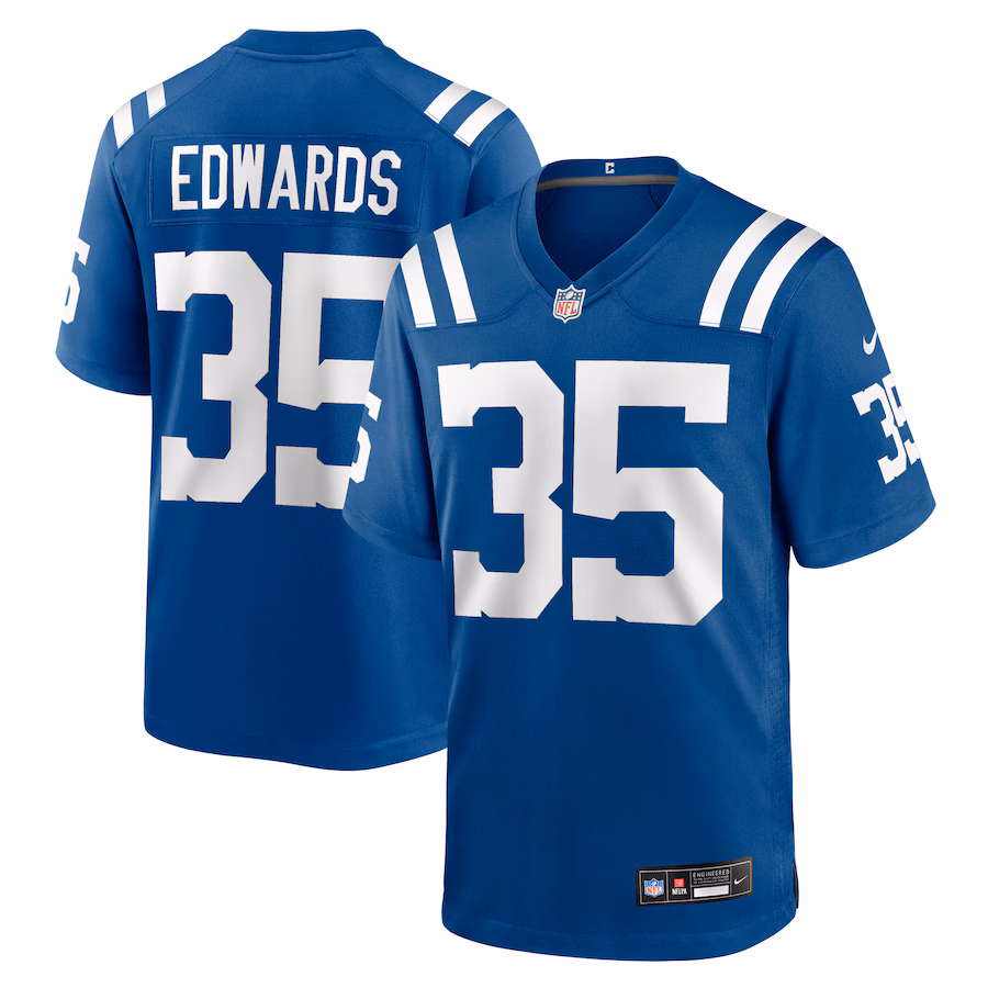 Men's Indianapolis Colts Johnathan Edwards Nike Royal Team Game Jersey