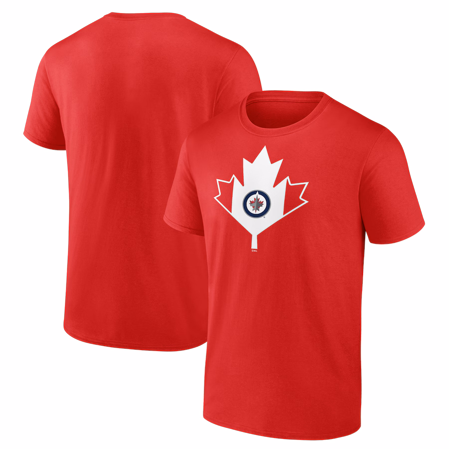Men's Winnipeg Jets Red Canada Day T-Shirt