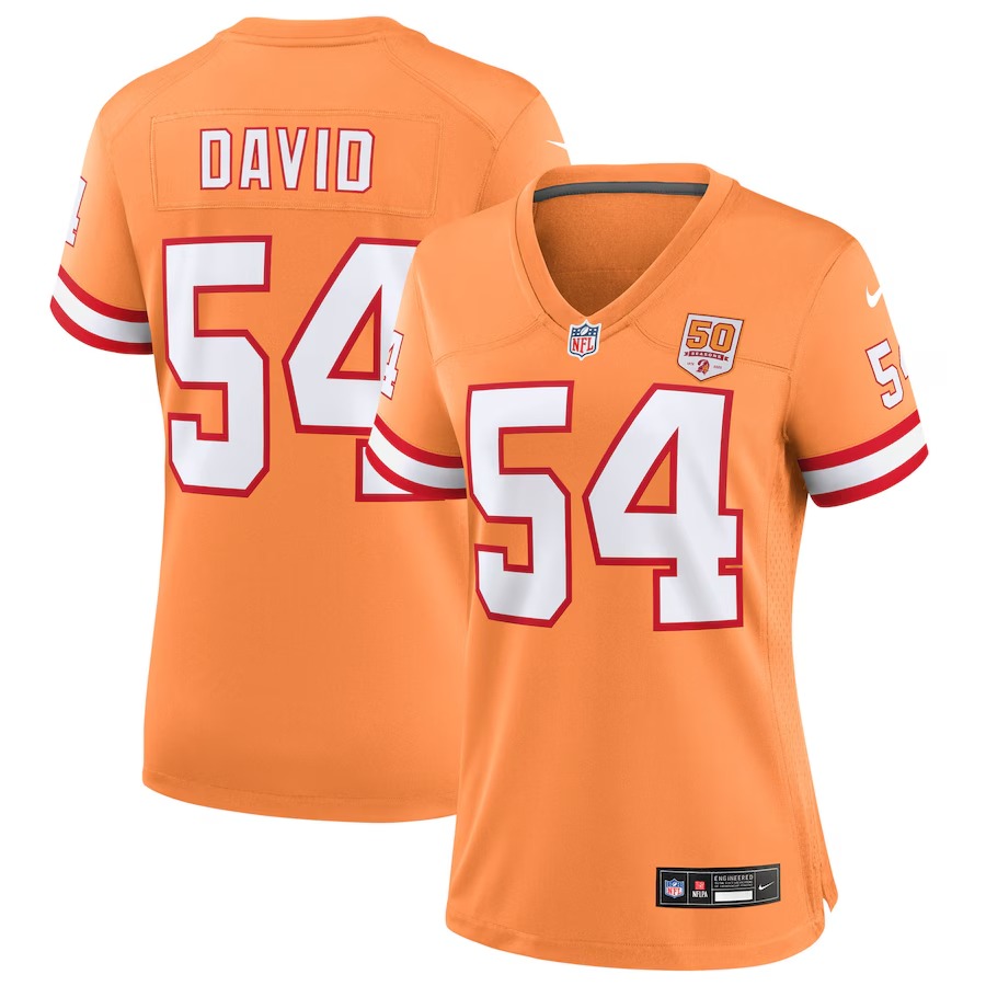 Women's Tampa Bay Buccaneers Lavonte David Nike Creamsicle 50th Season Game Jersey