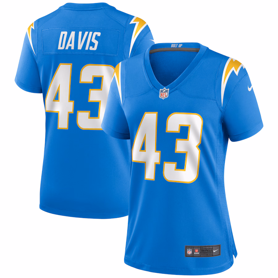 Women's Los Angeles Chargers Michael Davis Nike Powder Blue Game Jersey