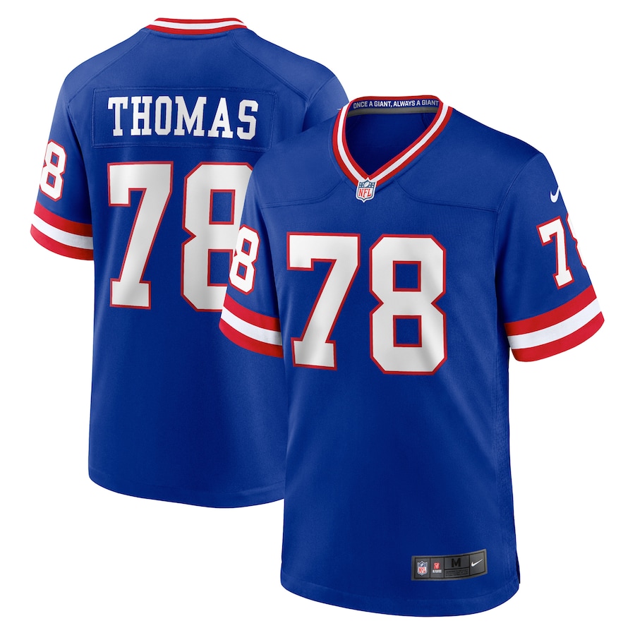 Men's New York Giants Andrew Thomas Nike Royal Alternate Game Jersey
