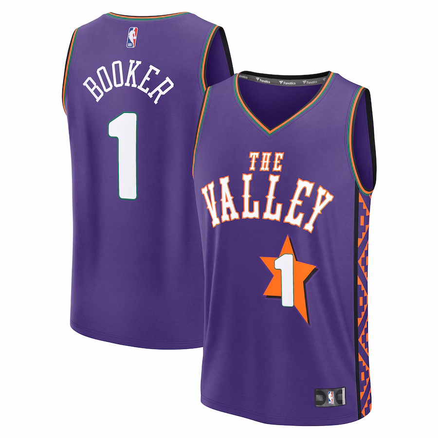 Youth Phoenix Suns Devin Booker Fanatics Purple 2024/25 Fast Break Player Jersey - City Edition