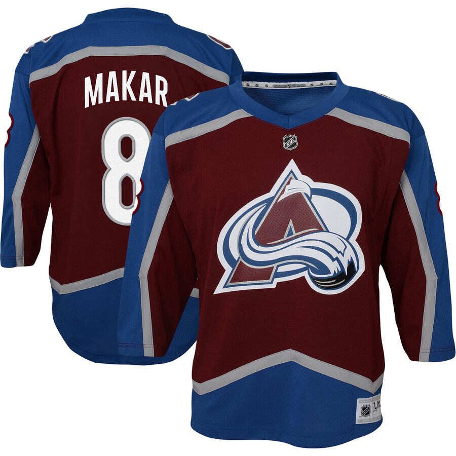 Youth Colorado Avalanche Cale Makar Burgundy Home Replica Player Jersey