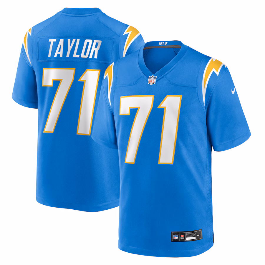 Men's Los Angeles Chargers Branson Taylor Nike Powder Blue Team Game Jersey