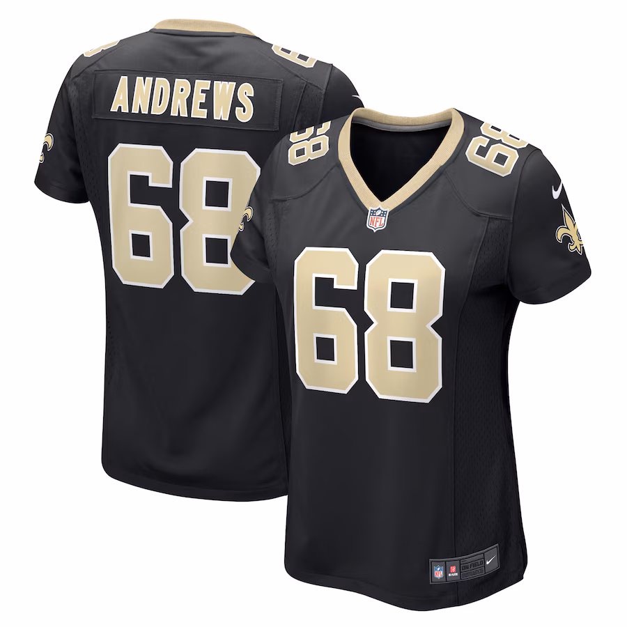 Women's New Orleans Saints Josh Andrews Nike Black Game Player Jersey