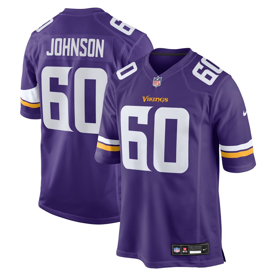 Men's Minnesota Vikings Marcellus Johnson Nike Purple Team Game Jersey