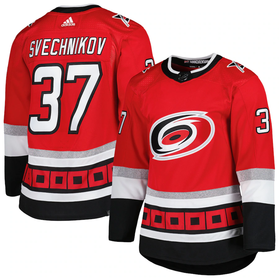 Men's Carolina Hurricanes Andrei Svechnikov adidas Red Alternate Primegreen Authentic Player Jersey