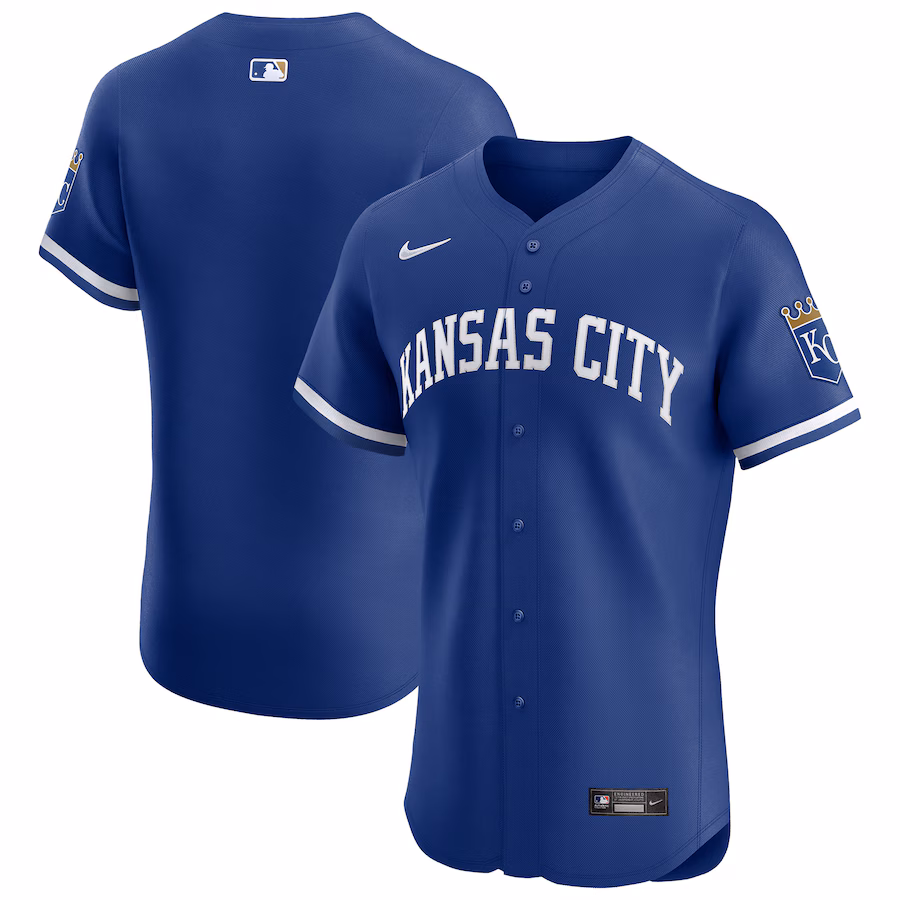 Men's Kansas City Royals Nike Royal Alternate Vapor Premier Elite Patch Jersey