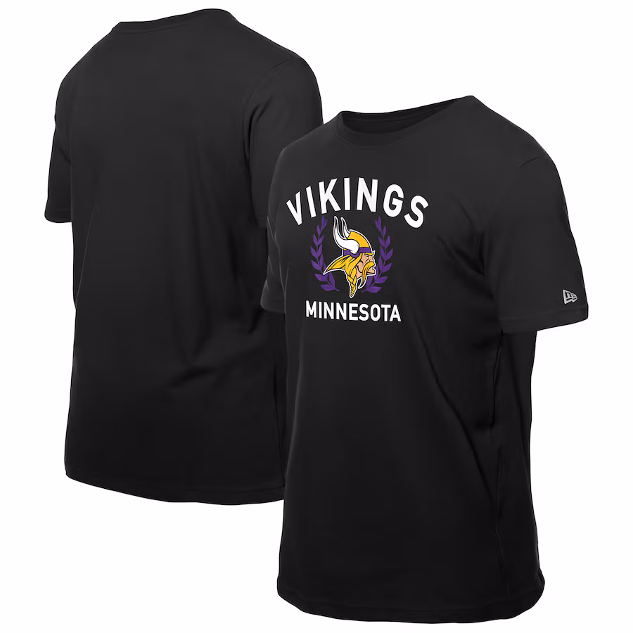 Men's Minnesota Vikings New Era Black 2025 NFL Draft T-Shirt