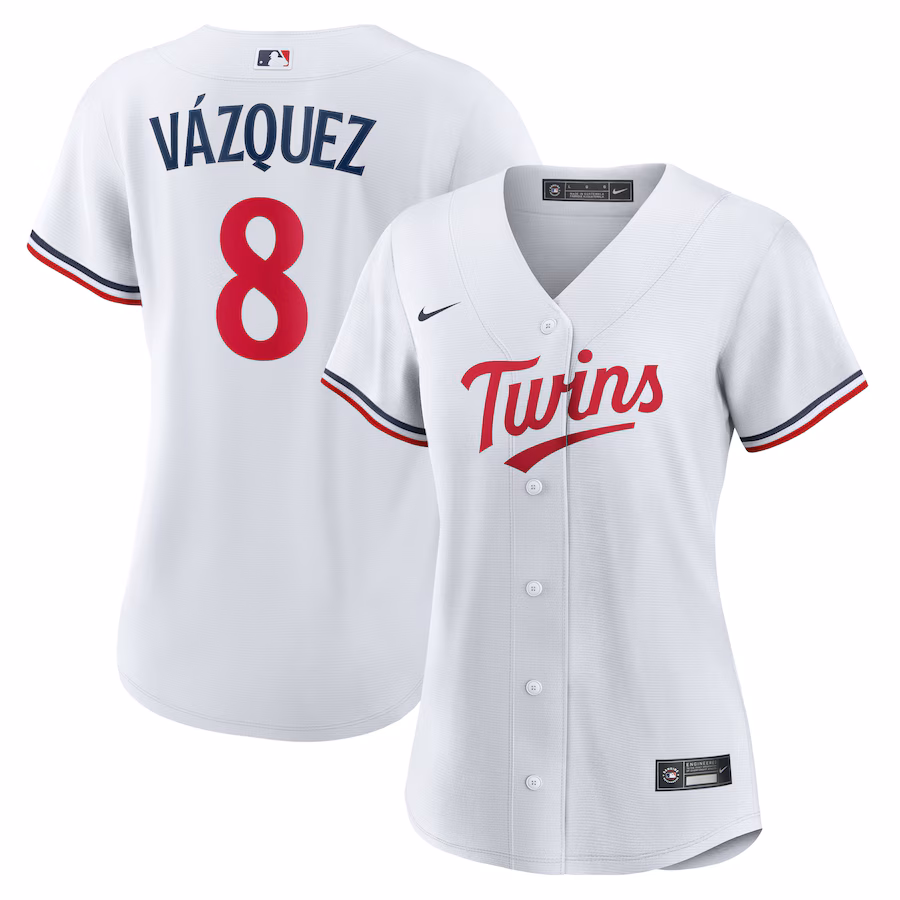 Women's Minnesota Twins Christian Vázquez Nike White Home Replica Jersey