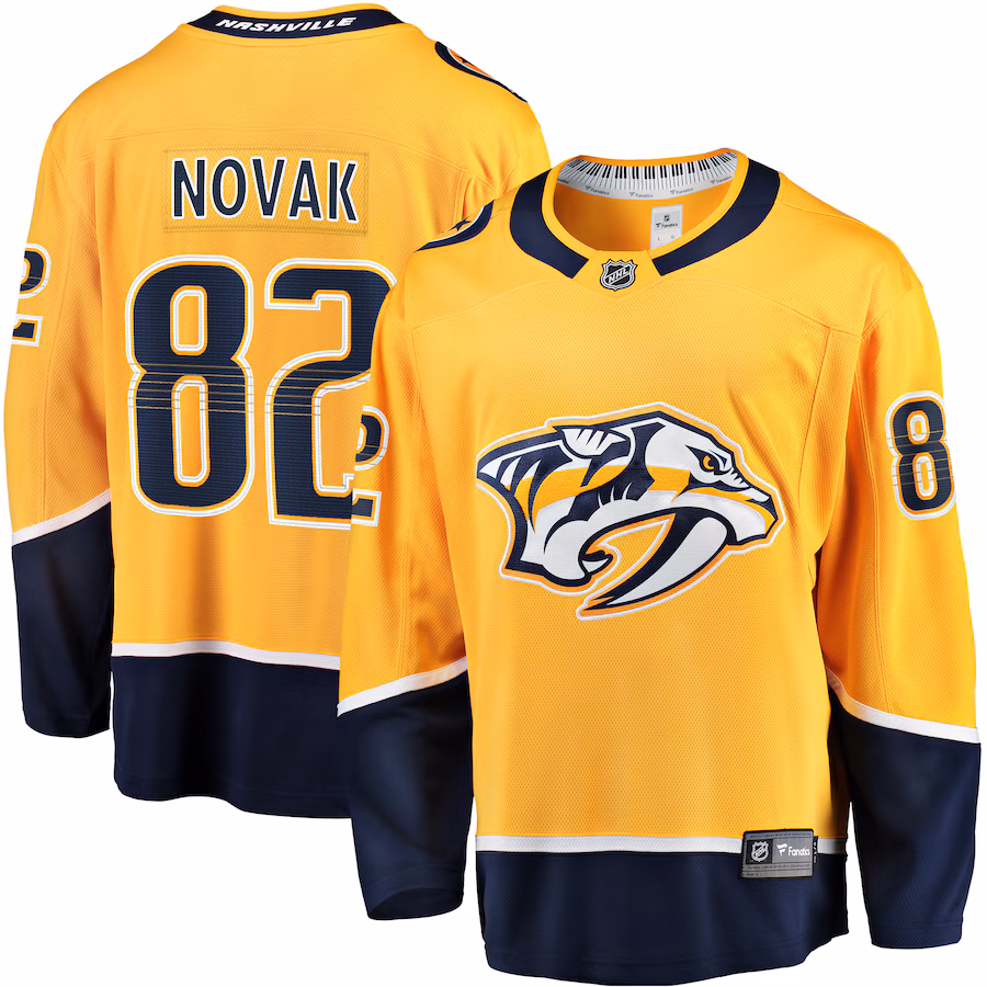 Men's Nashville Predators Tommy Novak Fanatics Gold Home Breakaway Jersey