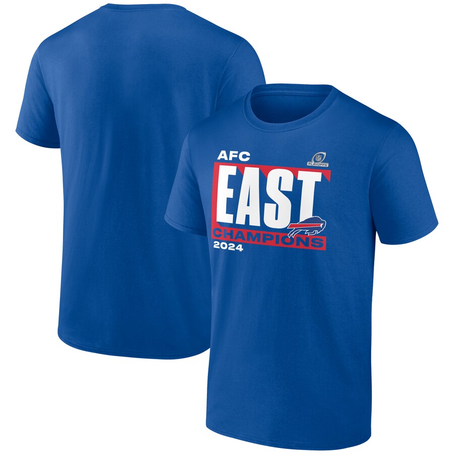 Men's Buffalo Bills Fanatics Royal 2024 AFC East Division Champions Conquer T-Shirt