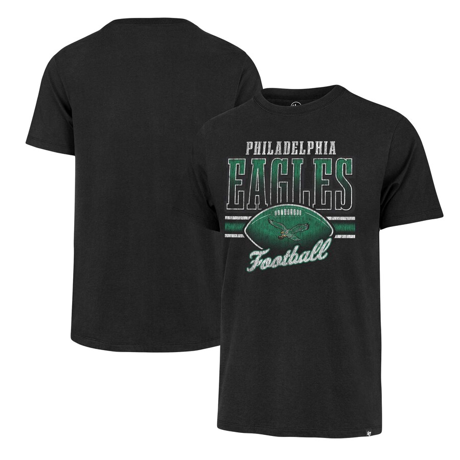 Men's Philadelphia Eagles '47 Black Gridiron Classics Last Call Franklin T-Shirt