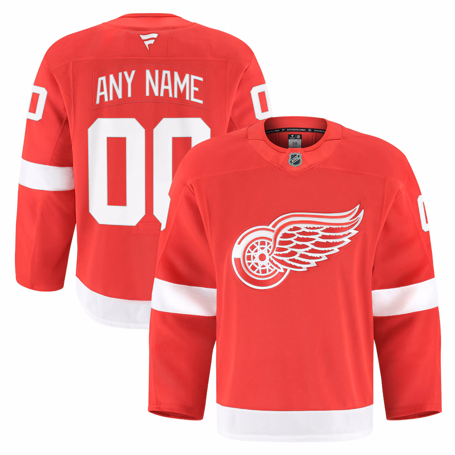 Men's Detroit Red Wings Fanatics Red Home Authentic Pro Custom Jersey