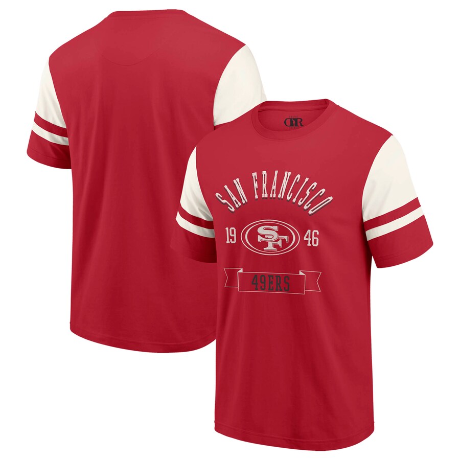 Men's San Francisco 49ers  Darius Rucker Collection by Fanatics Scarlet Football T-Shirt