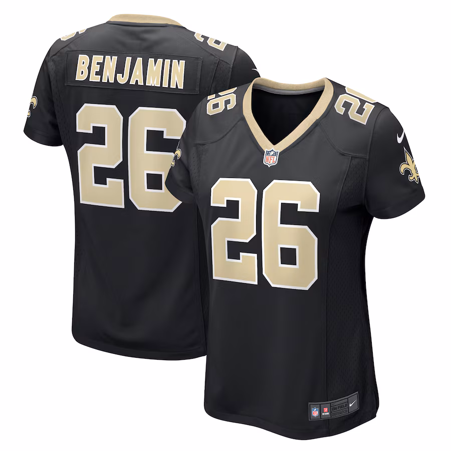 Women's New Orleans Saints Eno Benjamin Nike  Black Team Game Jersey