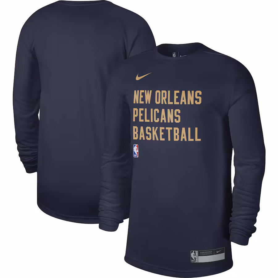 Unisex New Orleans Pelicans Nike Navy 2023/24 Legend On-Court Practice Long Sleeve T-Shirt