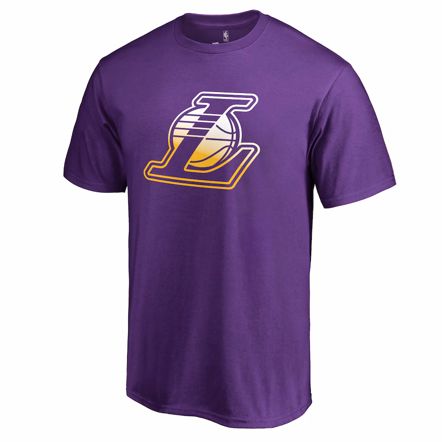 Men's Los Angeles Lakers Purple Gradient Logo T-Shirt