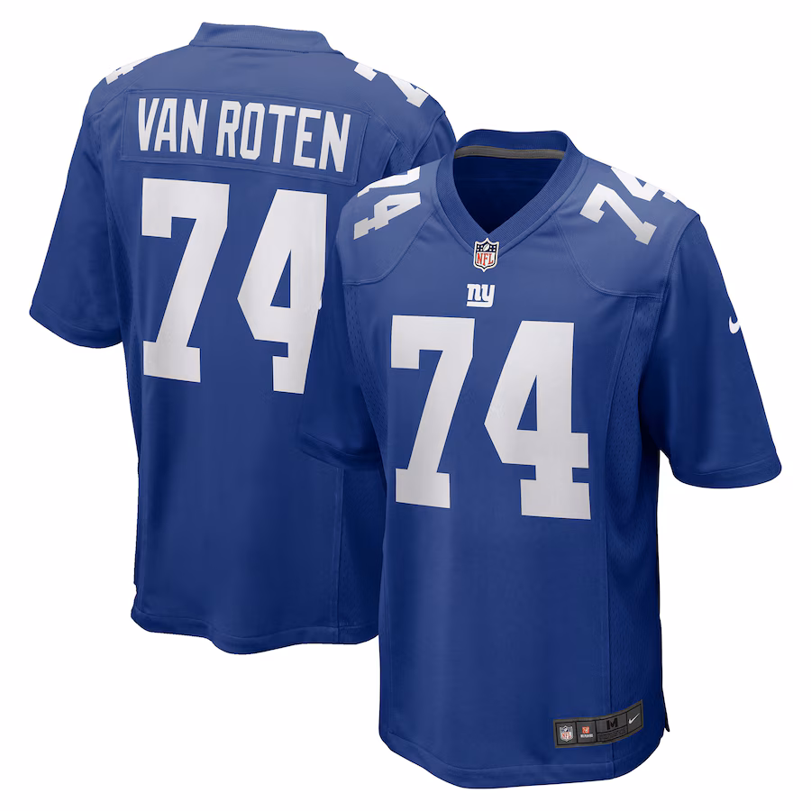 Men's New York Giants Greg Van Roten Nike Royal Team Game Jersey