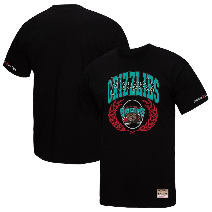 Men's Memphis Grizzlies Mitchell & Ness Black NBA x Michelob Ultra Rewind II T-Shirt
