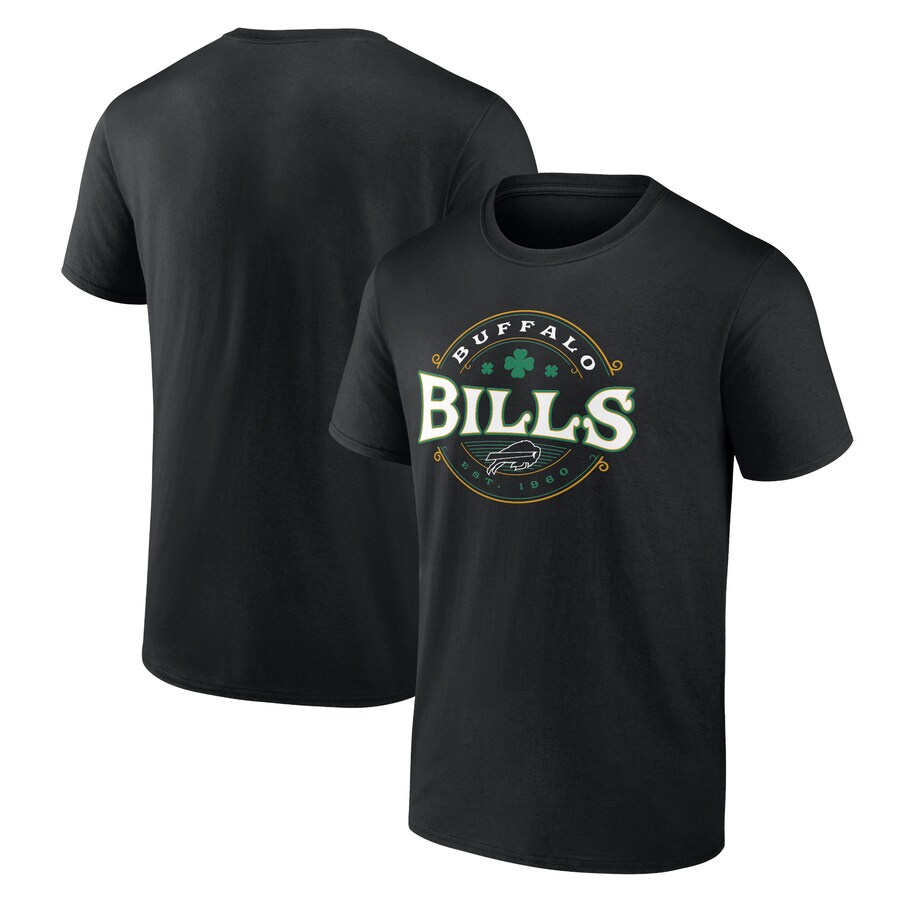 Men's Buffalo Bills  Black St. Patrick's Day Lucky T-Shirt