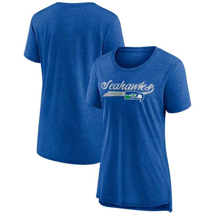 Women's Seattle Seahawks Fanatics Heather Royal Original Play Tri-Blend T-Shirt