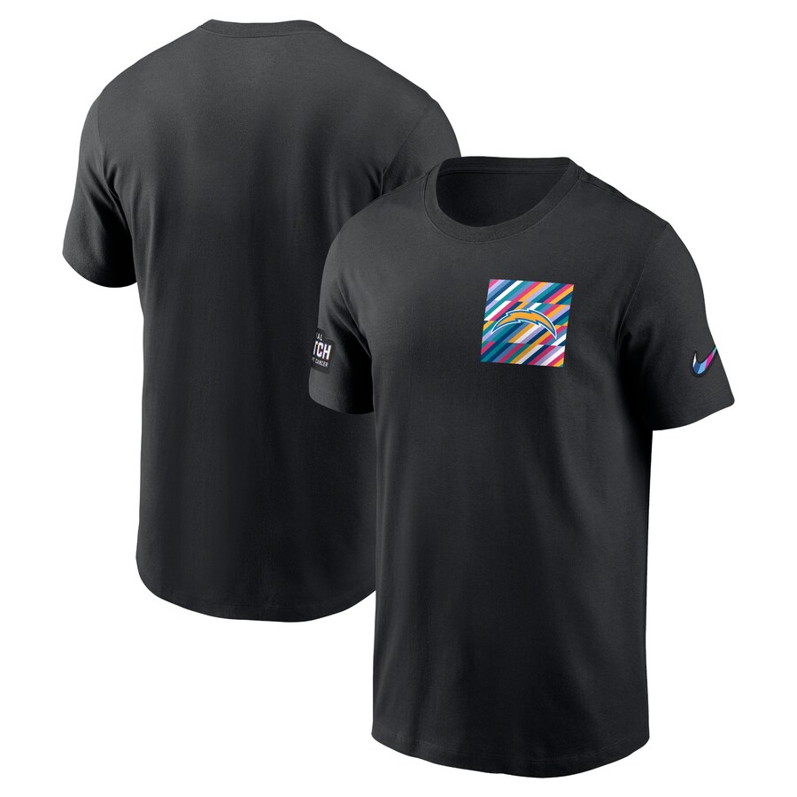 Men's Los Angeles Chargers  Nike Black Crucial Catch Sideline Tri-Blend T-Shirt