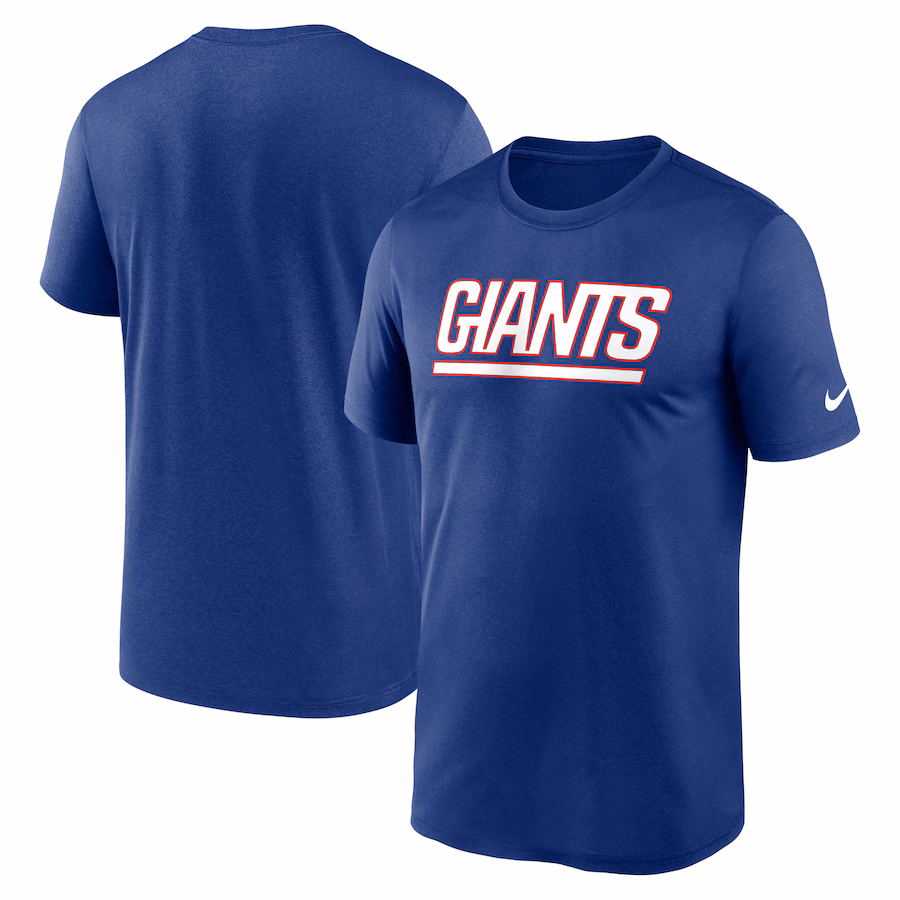 Men's New York Giants Nike Royal Primetime Legend Wordmark Performance T-Shirt