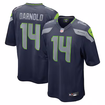Men's Seattle Seahawks Sam Darnold Nike College Navy Game Player Jersey