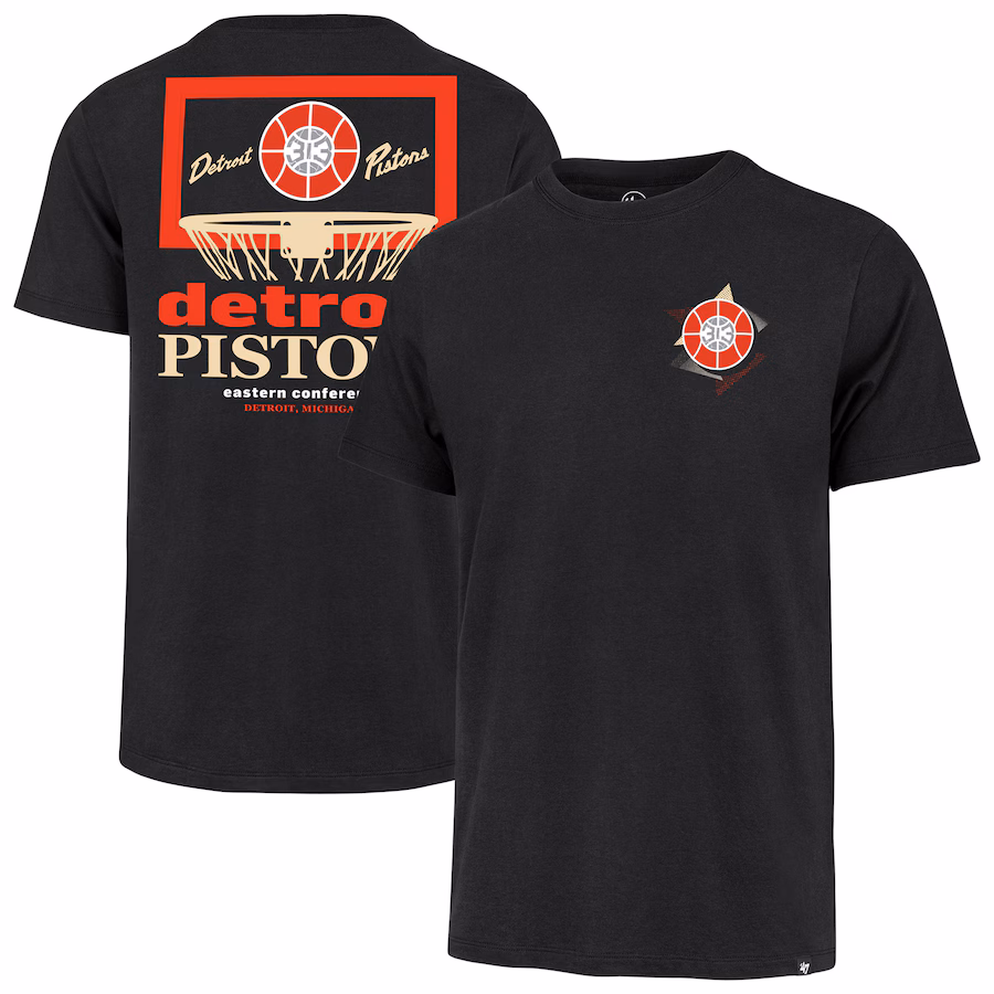 Men's Detroit Pistons  '47 Black City Edition Backboard T-Shirt