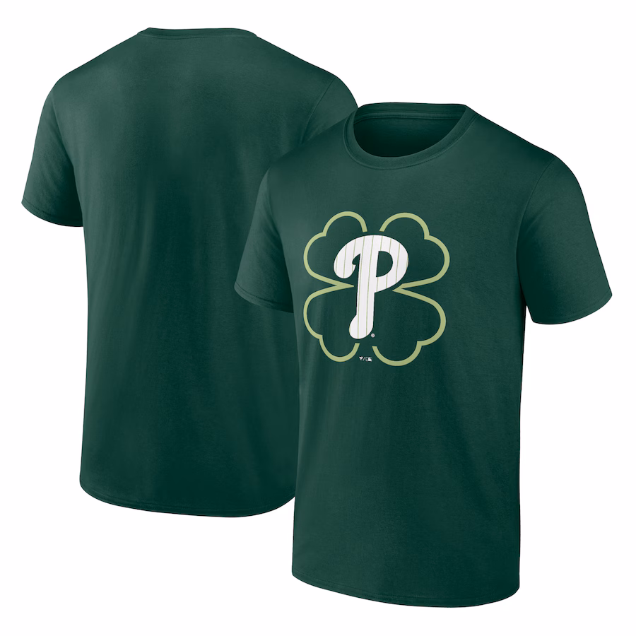 Men's Philadelphia Phillies Green Clover Badge T-Shirt