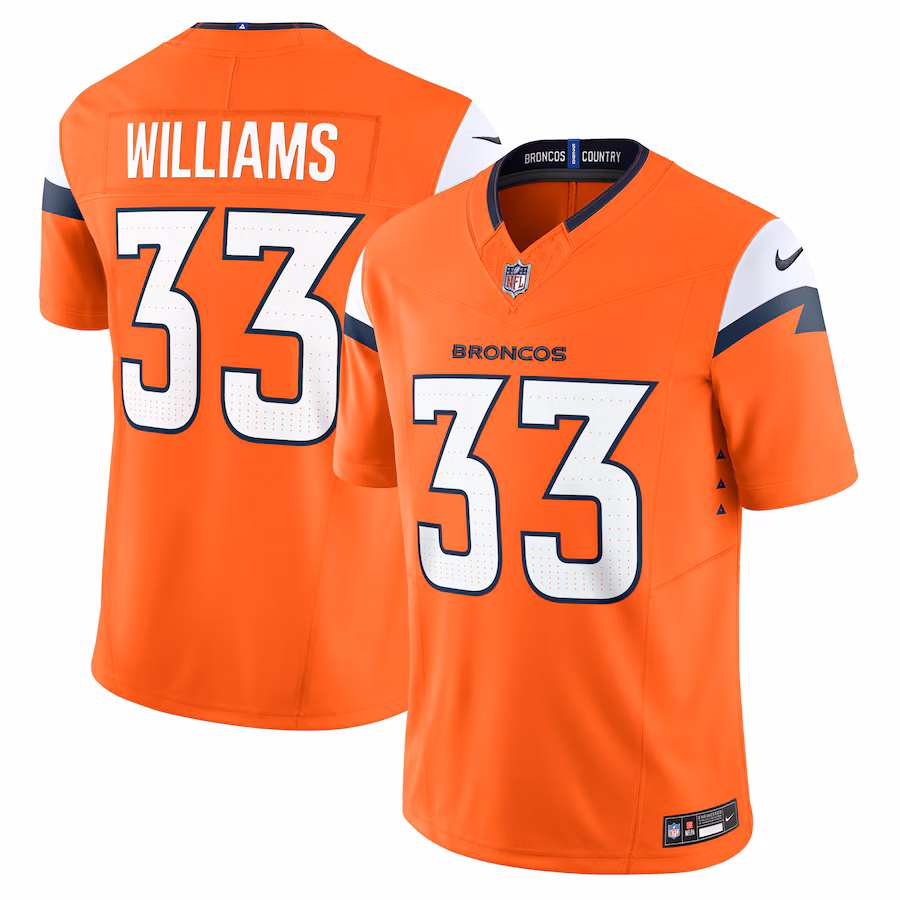 Men's Denver Broncos Javonte Williams Nike Orange Mile High Collection Vapor F.U.S.E. Limited Jersey