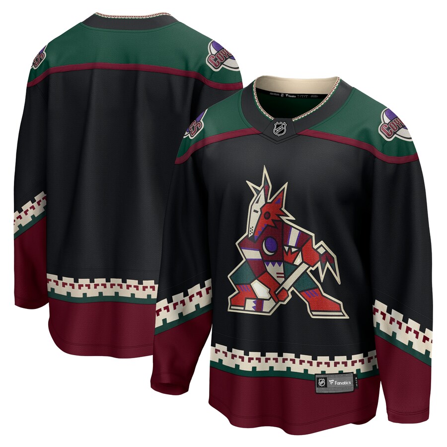 Men's Arizona Coyotes Fanatics Branded Black 2021/22 Home Breakaway Jersey