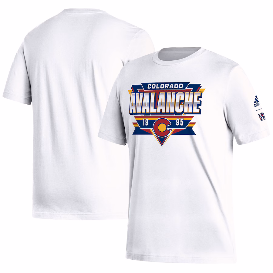 Men's Colorado Avalanche adidas White Reverse Retro 2.0 Fresh Playmaker T-Shirt