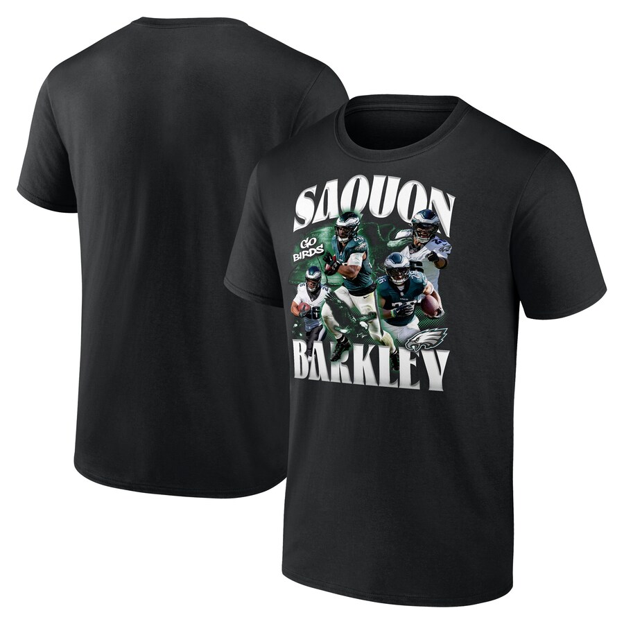 Men's Philadelphia Eagles Saquon Barkley Black Notorious T-Shirt