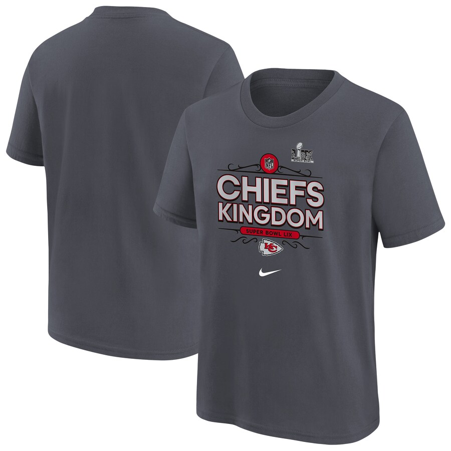 Youth Kansas City Chiefs Nike Anthracite Super Bowl LIX Local T-Shirt