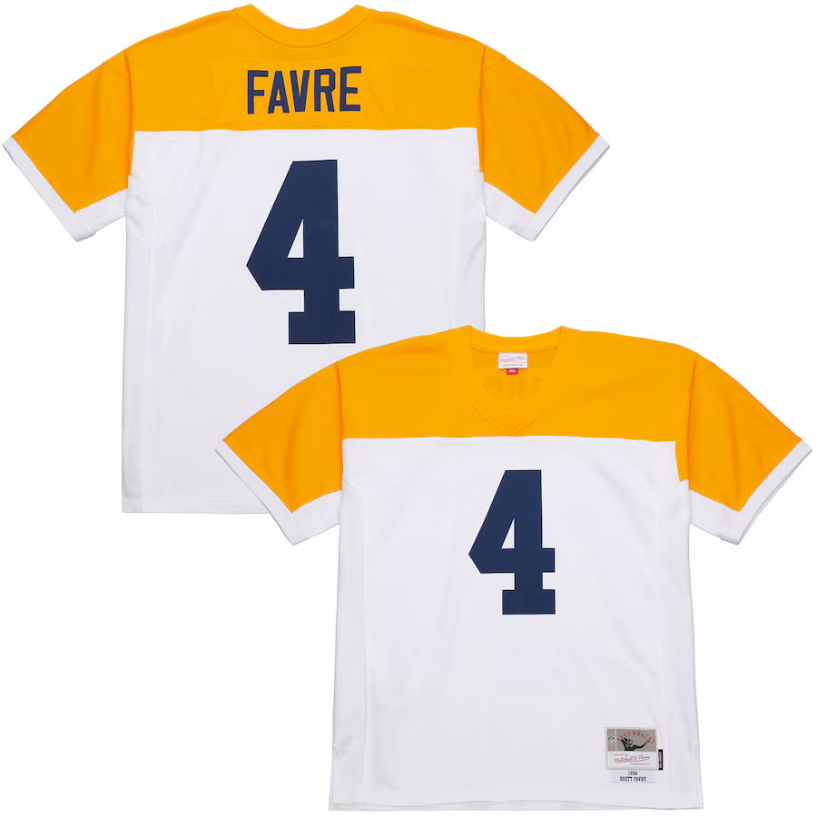 Men's Green Bay Packers Brett Favre Mitchell & Ness White 1994 Legacy Replica Jersey