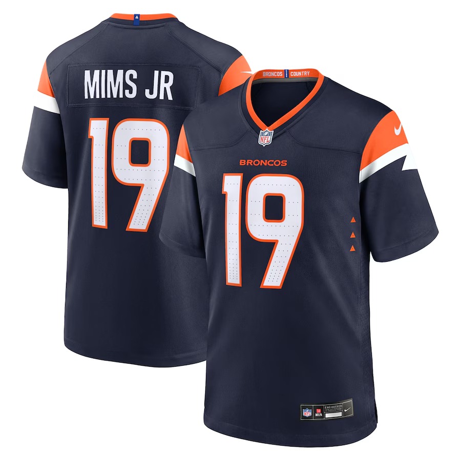 Men's Denver Broncos Marvin Mims Jr Nike Navy Alternate Game Jersey
