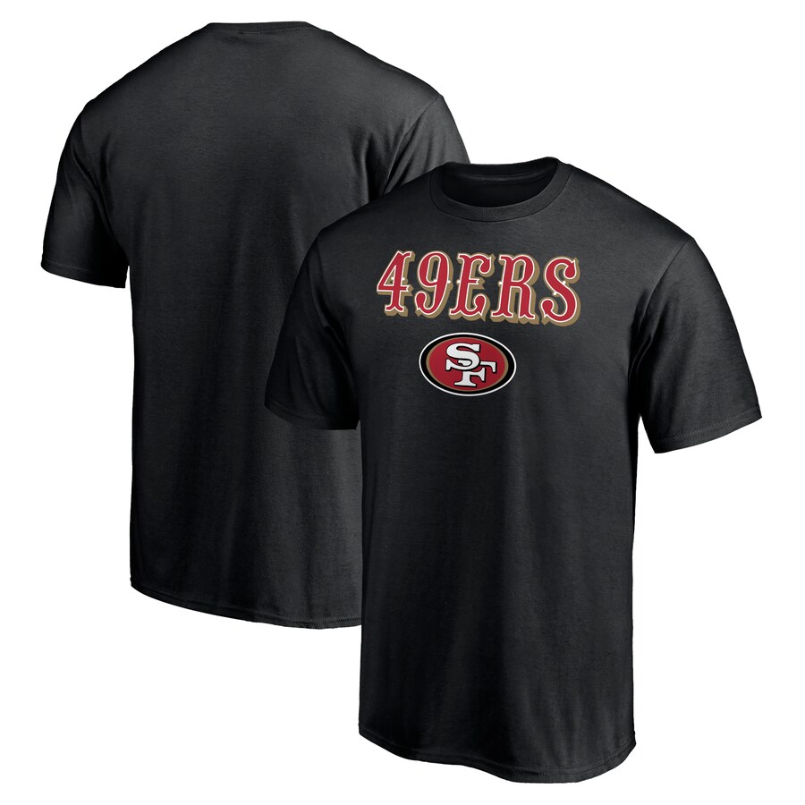 Men's San Francisco 49ers Black Logo Team Lockup T-Shirt