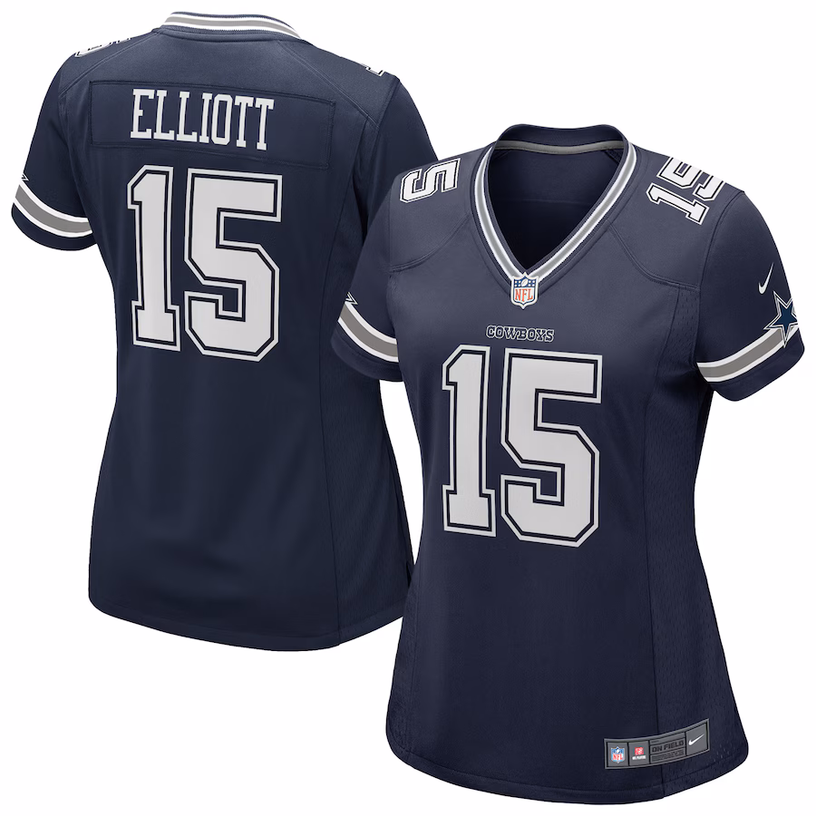Women's Dallas Cowboys Ezekiel Elliott Nike Navy Game Jersey