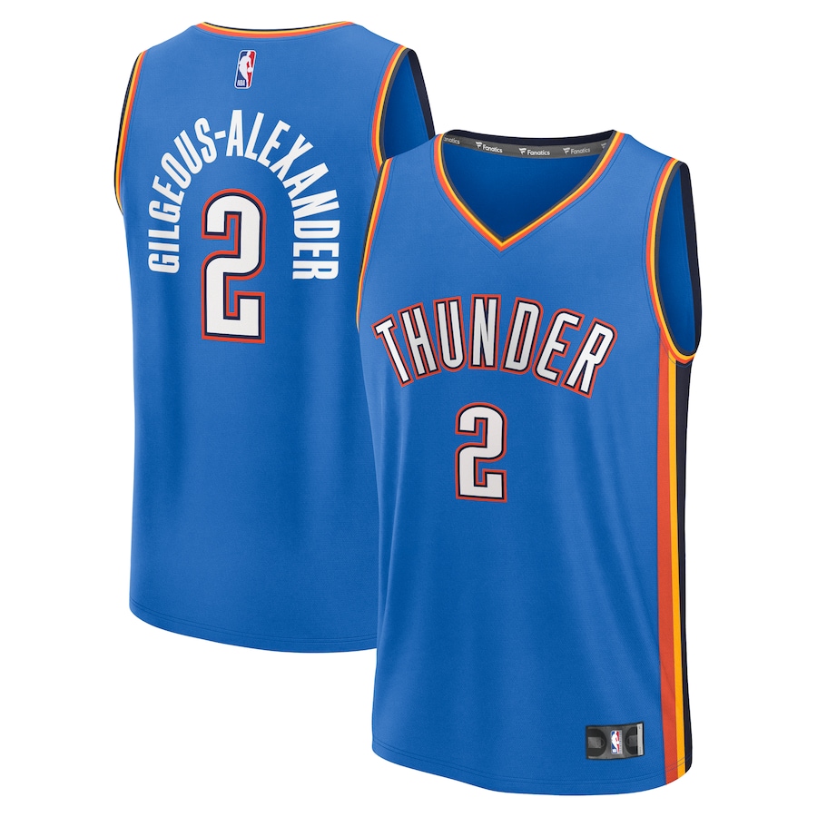 Youth Oklahoma City Thunder Shai Gilgeous-Alexander Fanatics Blue Fast Break Replica Player Jersey - Icon Edition