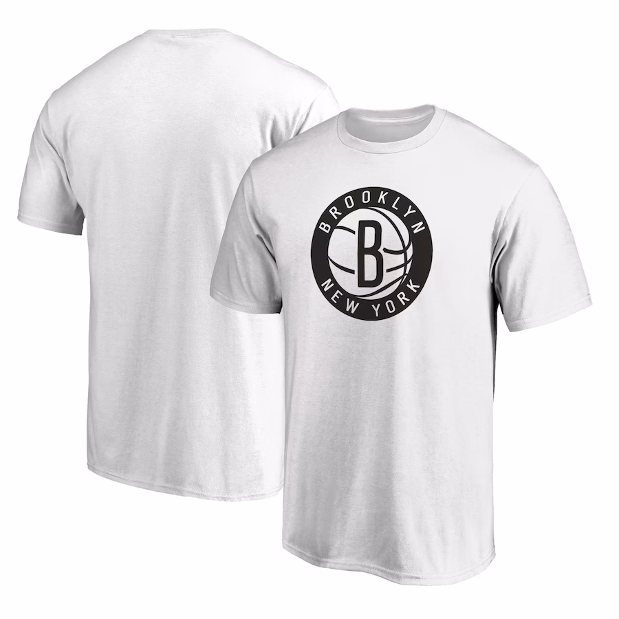 Men's Brooklyn Nets Fanatics White Primary Team Logo T-Shirt